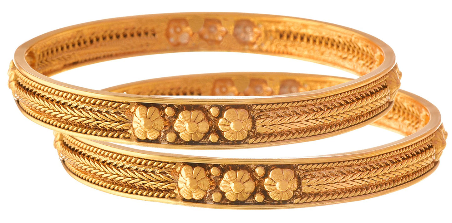 One Gram Gold Plated Bangle Set .