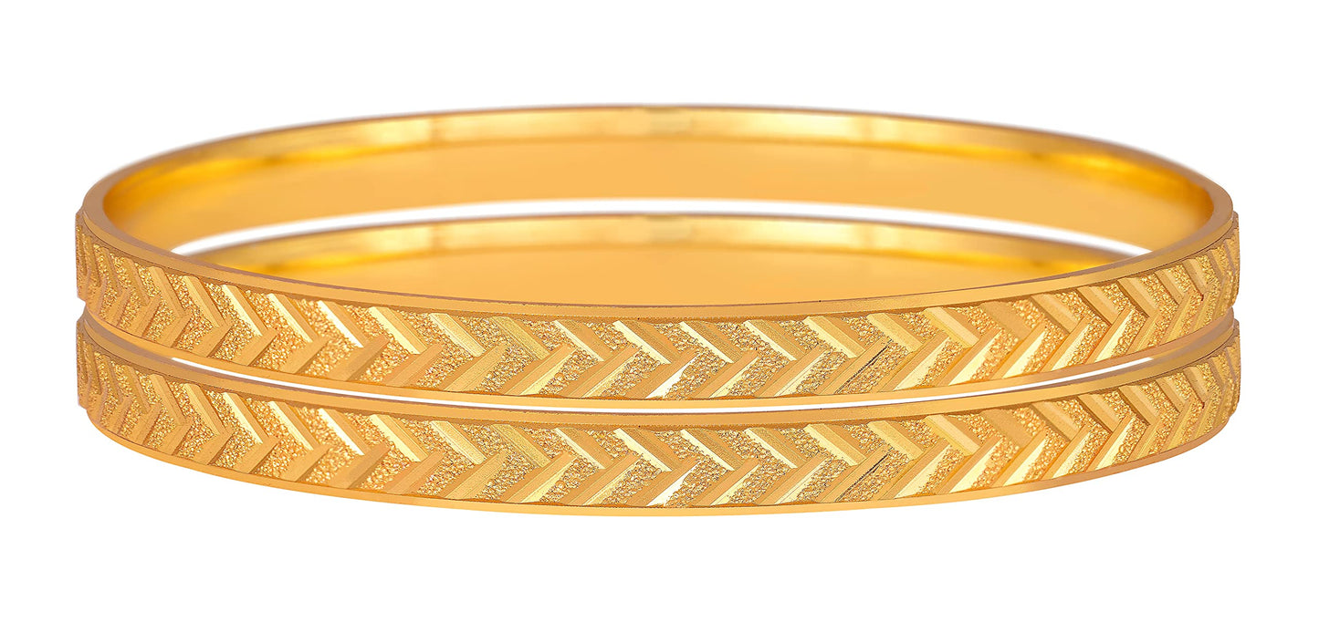 1 Gram Gold Plated Bangle (Set Of 2)