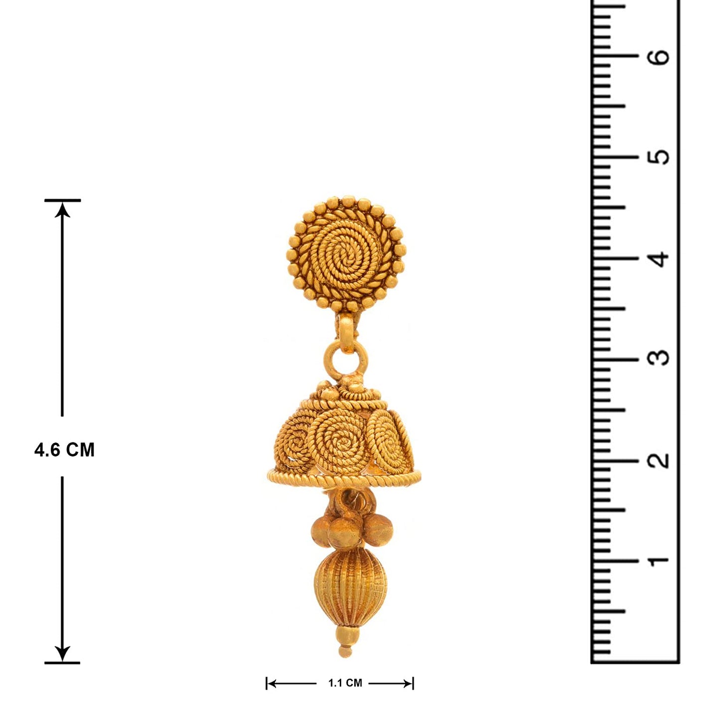 Fancy Magalsurt One Gram Gold Plated Spiral And Beads Chainx Design Long Mangalsutra Set With Earring
