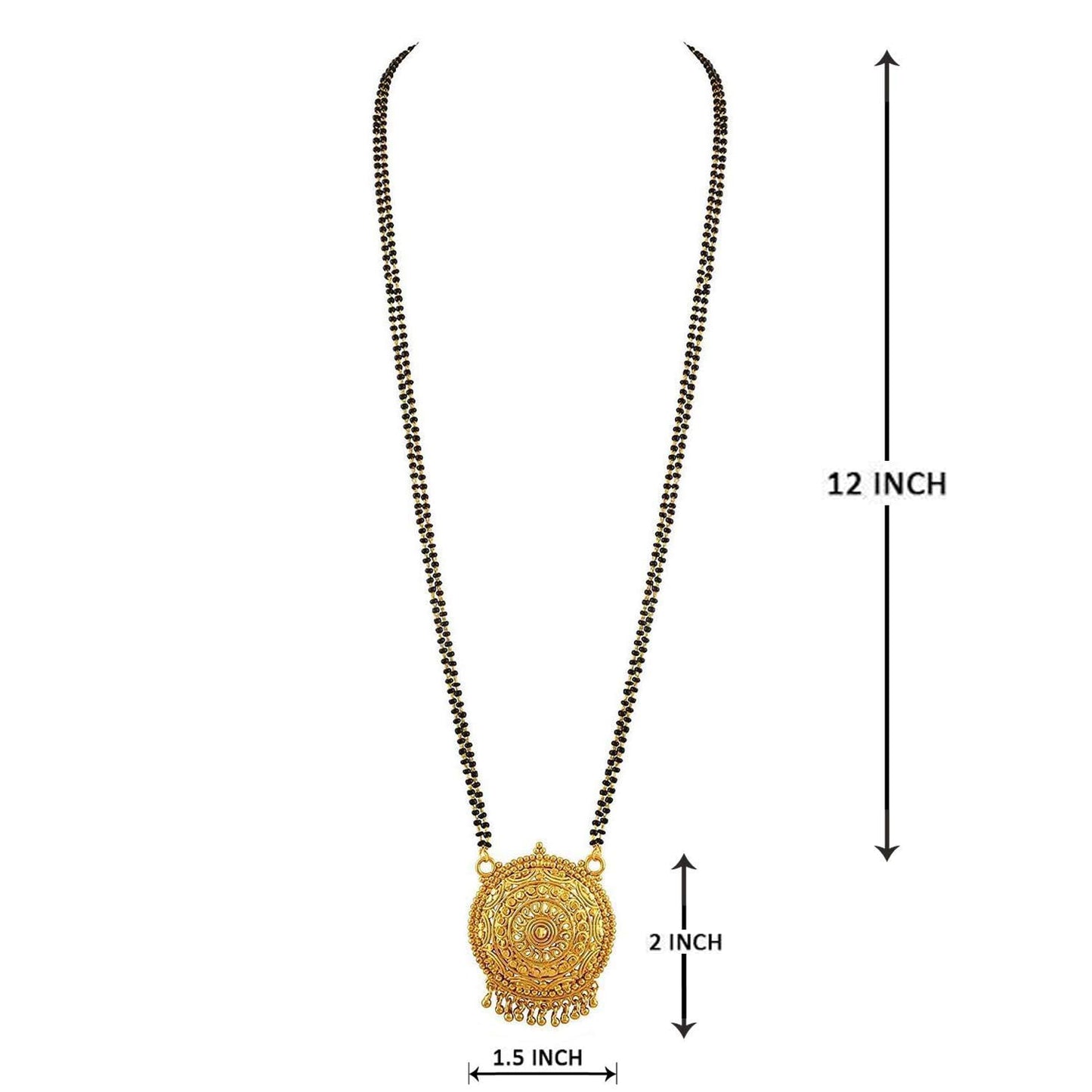 Gold-Plated Floral Mangalsutra – Modern Ethnic Necklace for Daily Wear