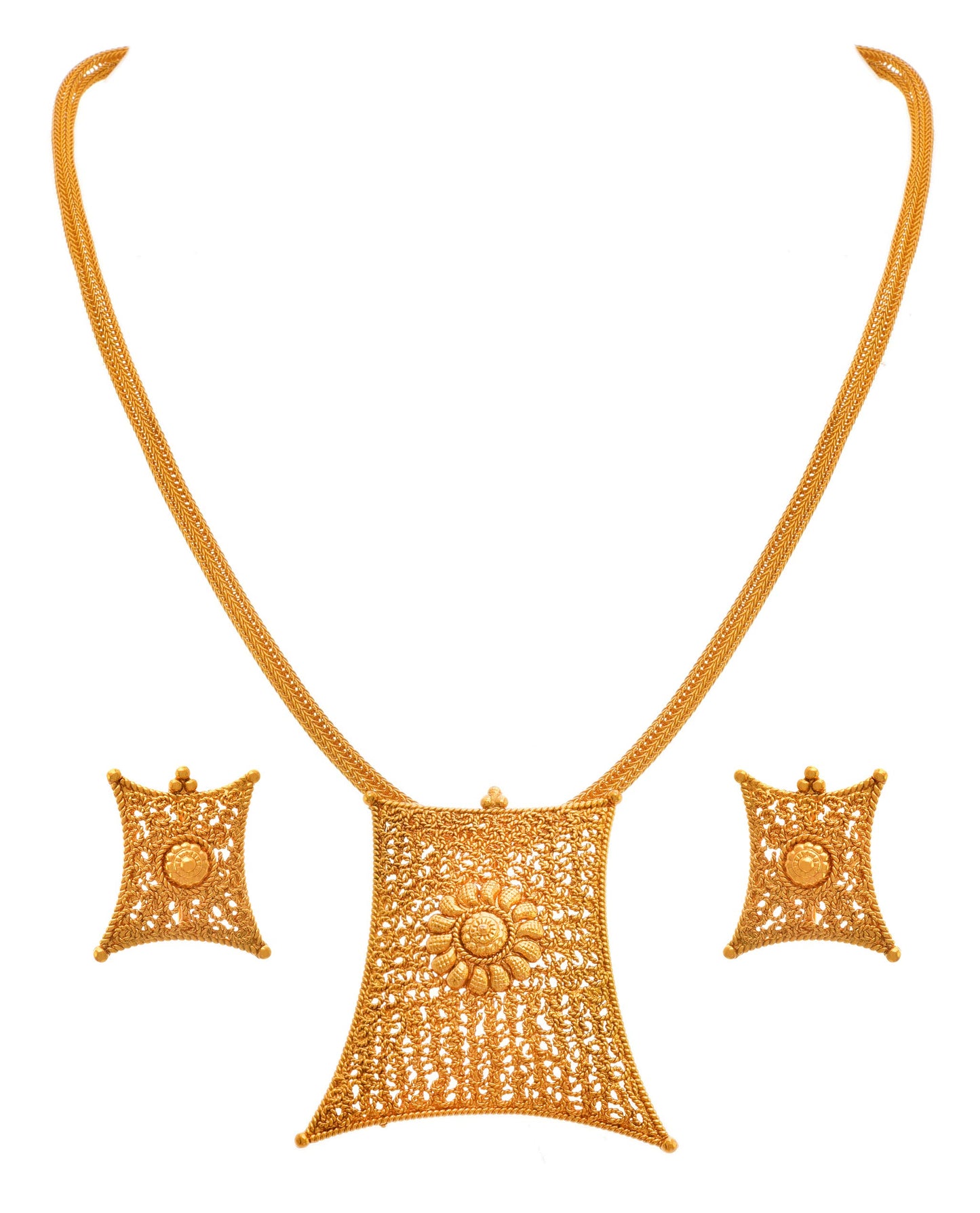 For Lass Gold Plated Pendant Set - Love