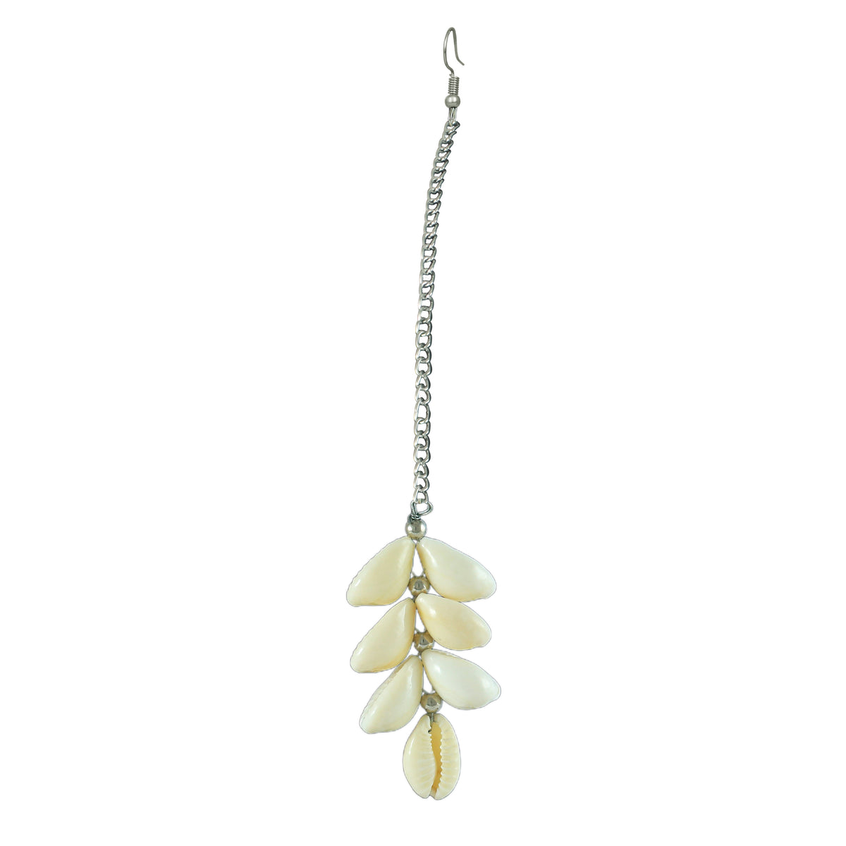 JFL - Jewellery for Less Handcrafted Seashell Necklace, Earrings, Maang Tikka & Kada Combo – Beach-Inspired for Women & Girls-Navratri Spical