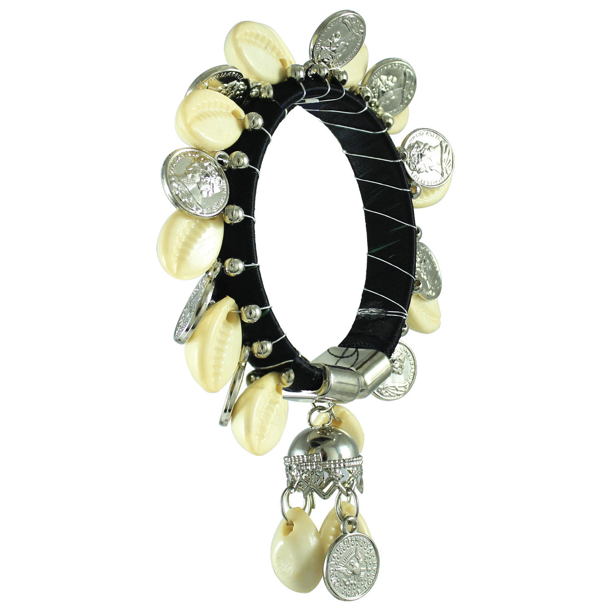 JFL - Jewellery for Less Handcrafted Seashell Necklace, Earrings, Maang Tikka & Kada Combo – Beach-Inspired for Women & Girls-Navratri Spical