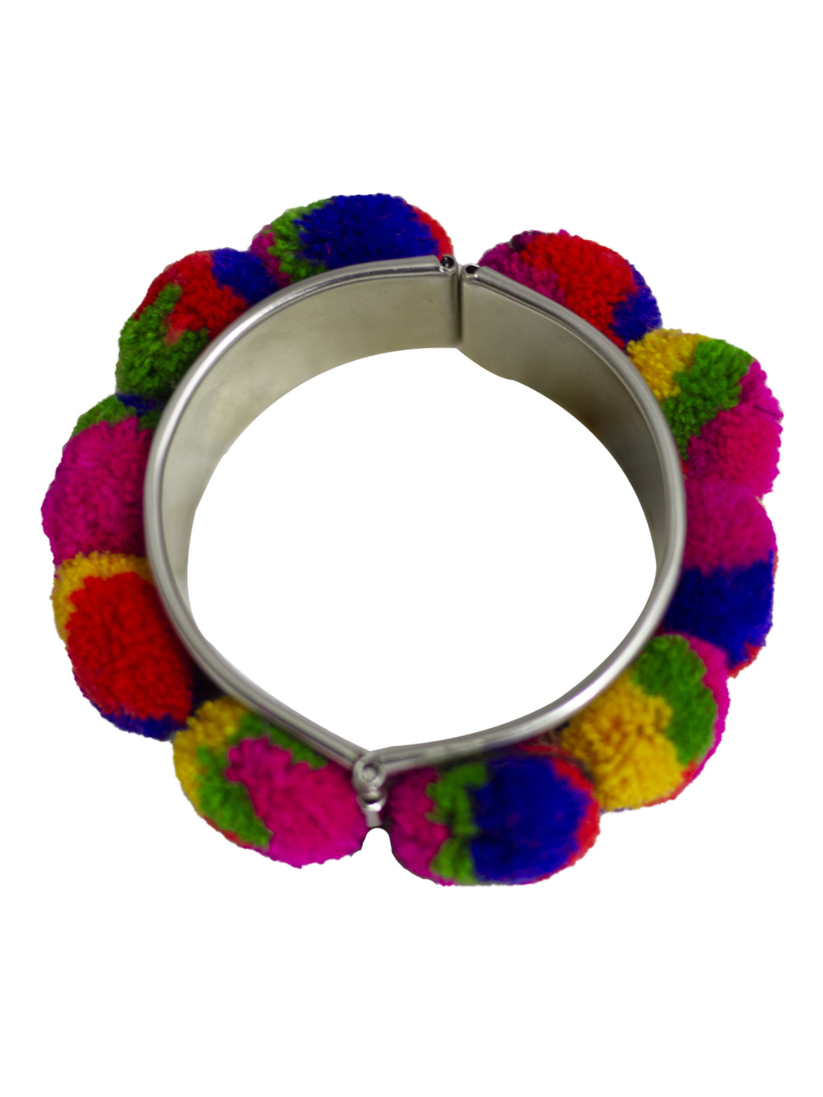 JFL - Jewellery for Less Garba Navratri Multicolor Pom Pom Adjustable Kada for Women and Girls(Navratri Special)