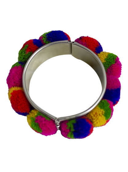 JFL - Jewellery for Less Garba Navratri Multicolor Pom Pom Adjustable Kada for Women and Girls(Navratri Special)