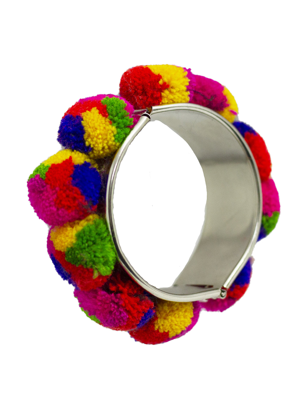 JFL - Jewellery for Less Garba Navratri Multicolor Pom Pom Adjustable Kada for Women and Girls(Navratri Special)