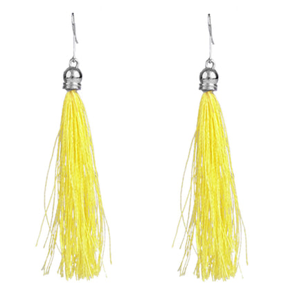 JFL - Jewellery for Less Traditional Fancy Oxidised Silver Plated Multi Colour Tassel With mussels shell Necklace Set For Women And Girls.(Navratri Special)