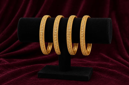 One Gram Gold Plated Bangle Set Of 4 (2.8 Size)