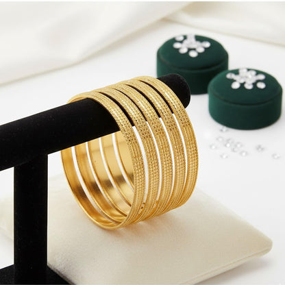One Gram Gold Plated Bangle Set Of 4 (2.8 Size)
