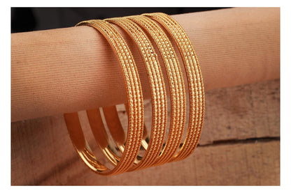 One Gram Gold Plated Bangle Set Of 4 (2.8 Size)