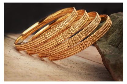 One Gram Gold Plated Bangle Set Of 4 (2.8 Size)