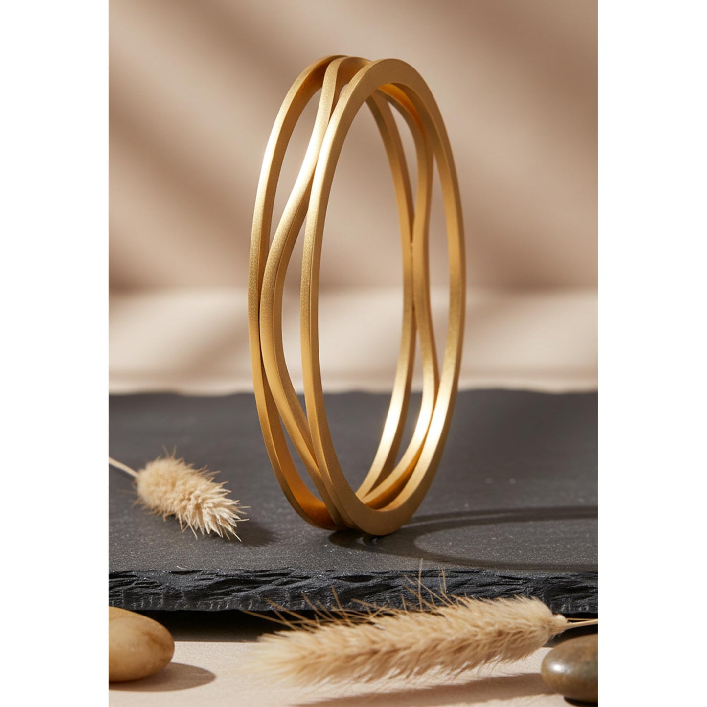22K Copper With Diamond Religion Bangles , (Gold)