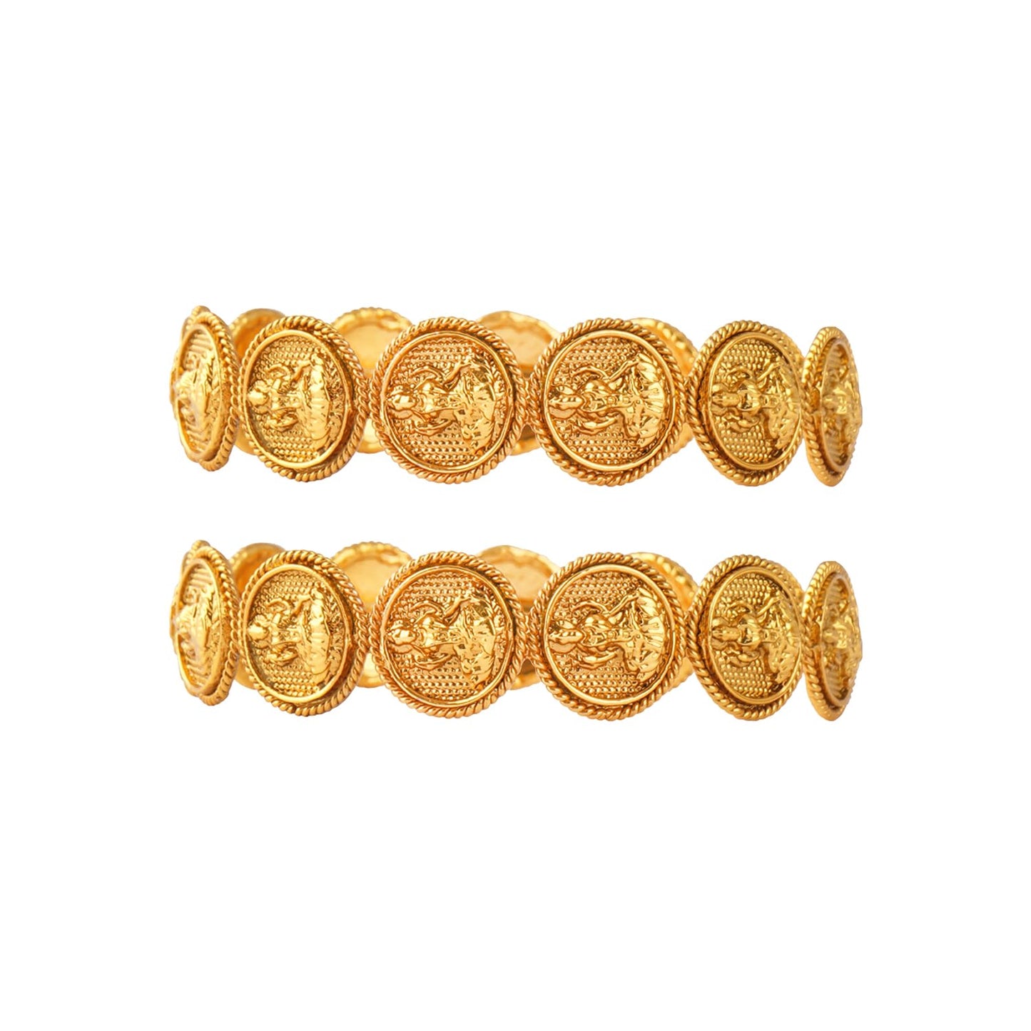 Women'S Magnificent Mahalaxmi Coin Gold Bangles…