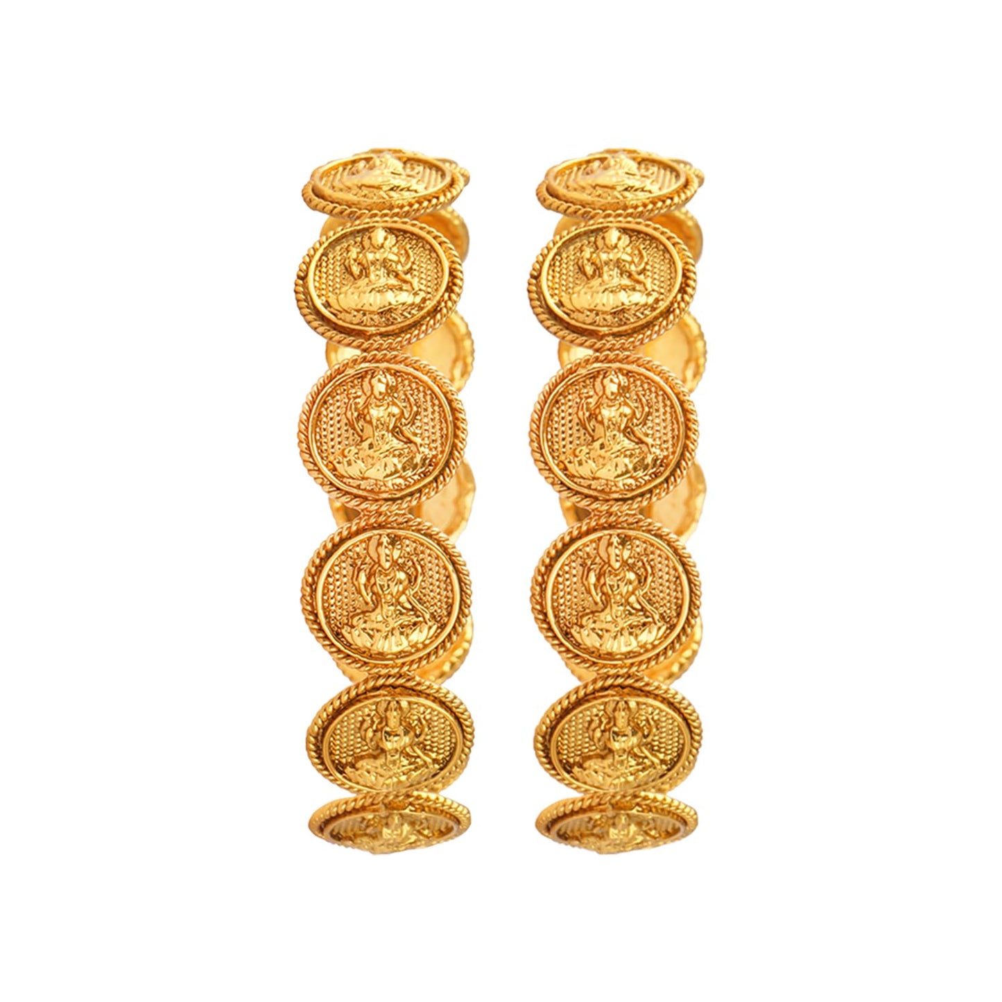 Women'S Magnificent Mahalaxmi Coin Gold Bangles…