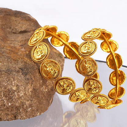 Women'S Magnificent Mahalaxmi Coin Gold Bangles…