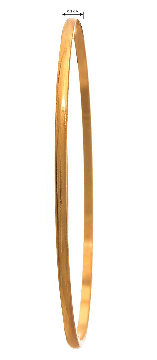 One Gram Gold Plated Bangle Set Golden