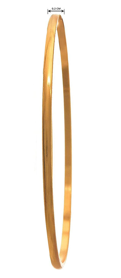 One Gram Gold Plated Bangle Set Golden