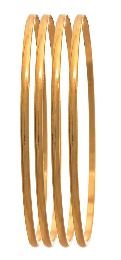 One Gram Gold Plated Bangle Set Golden