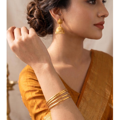 One Gram Gold Plated Bangle Set Golden