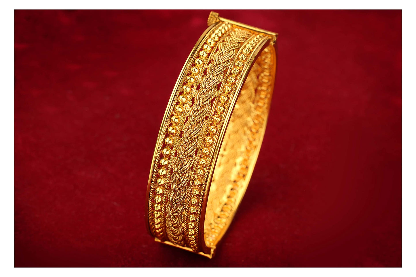 One Gram Gold Plated Openable Kada (2.6 Size)