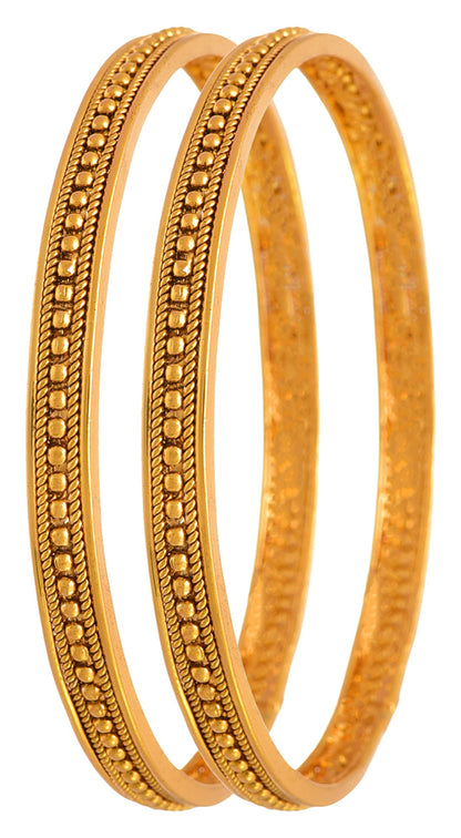 One Gram Gold Plated Bead Bangle Set