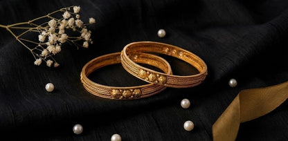 One Gram Gold Plated Bangle Set .