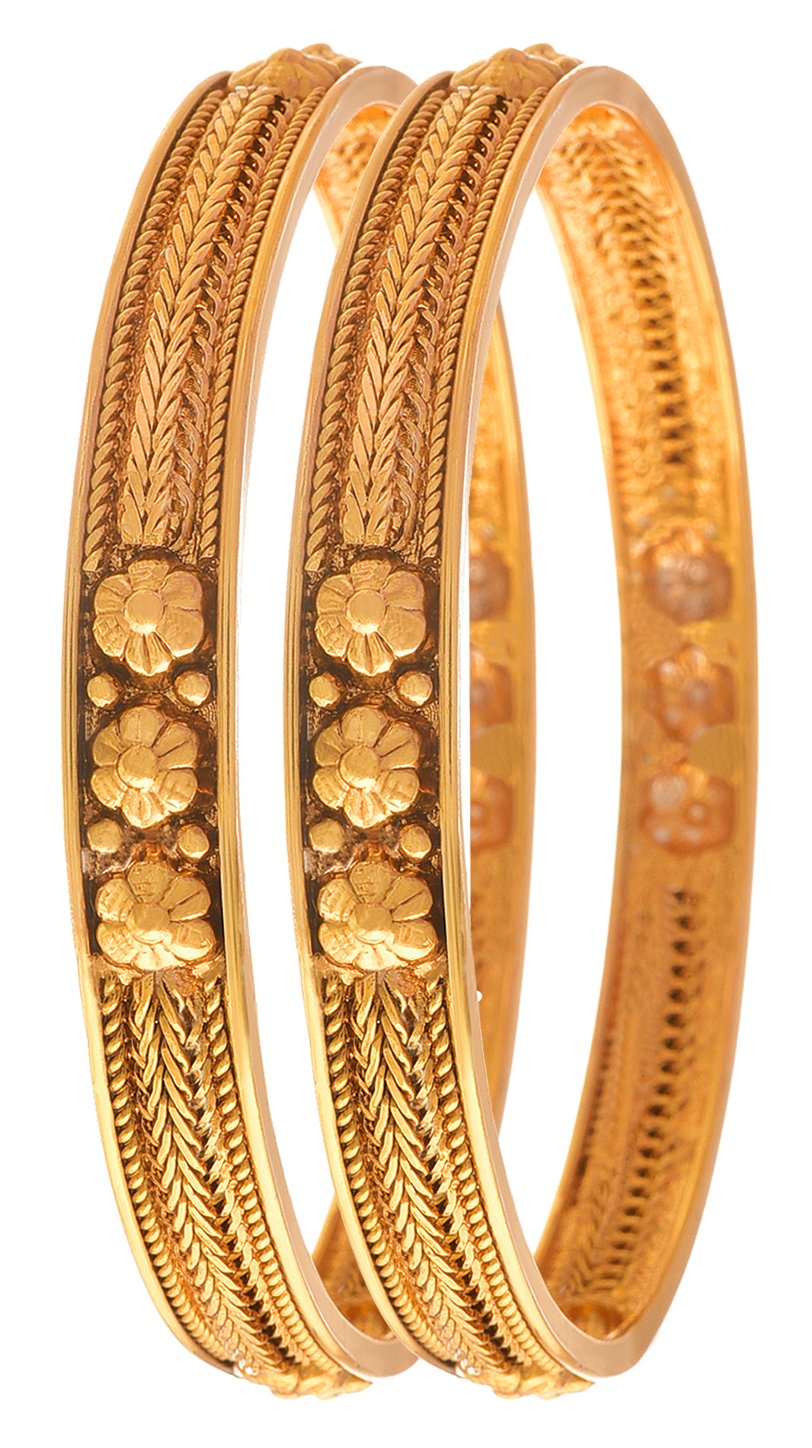 One Gram Gold Plated Bangle Set .