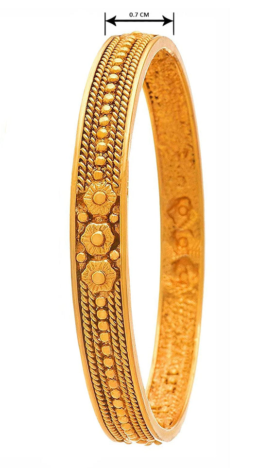 Gold Plated Copper Bangles 'S & Girl'S (Gold)