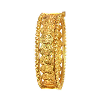 Temple 1G Gold Plated Laxmi Coin Openable Kada