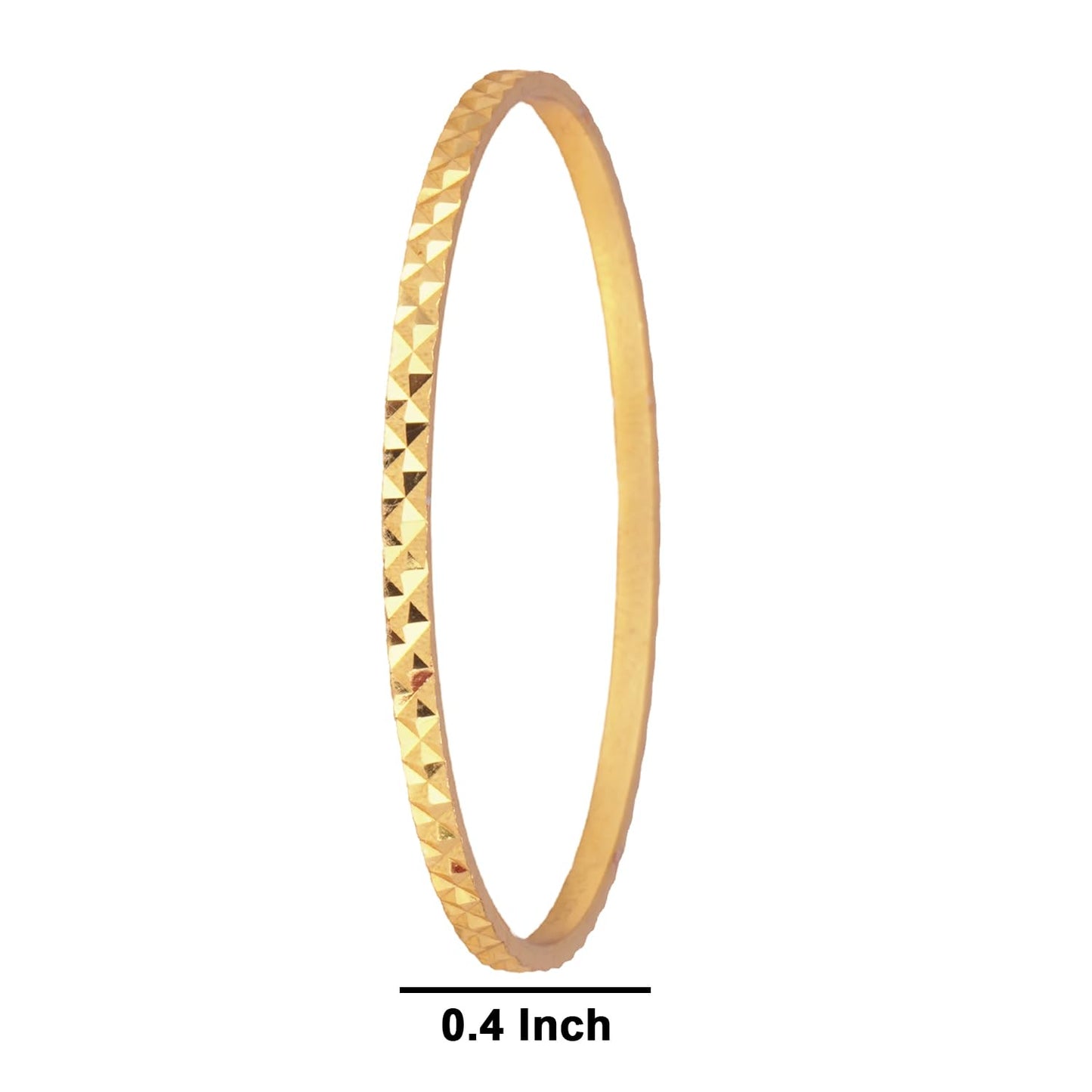 One Gram Gold Plated Cut Work Bangle Set & Women - (Set Of 4)