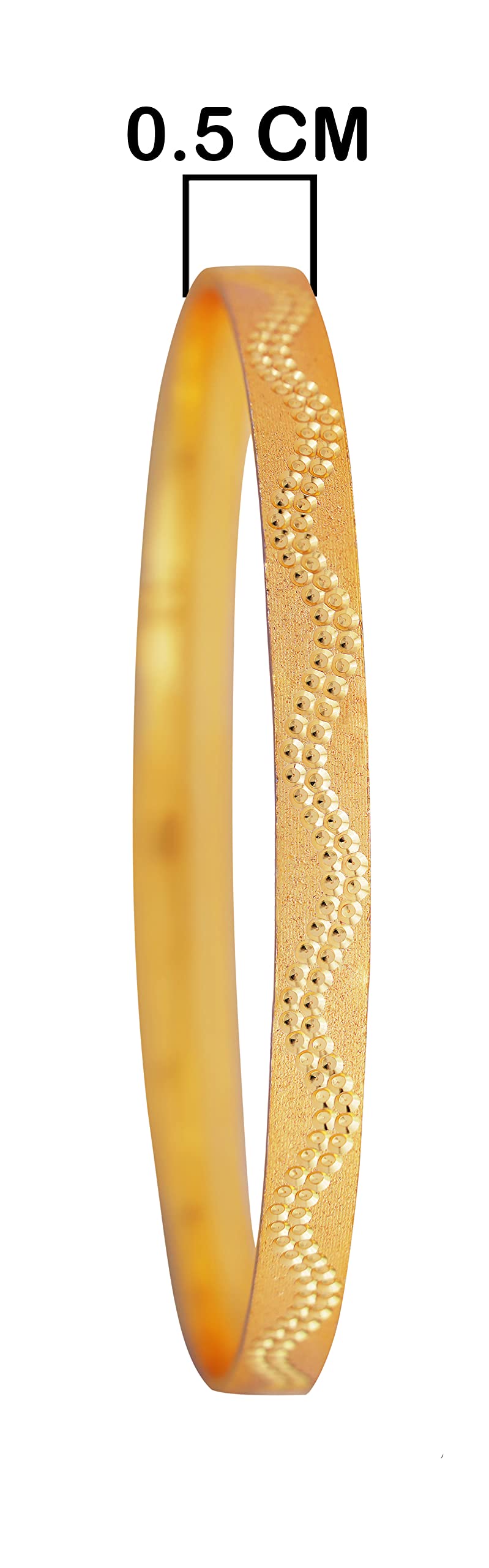 Gold Plated Waves Dotted New Bangles Designs . 2.8