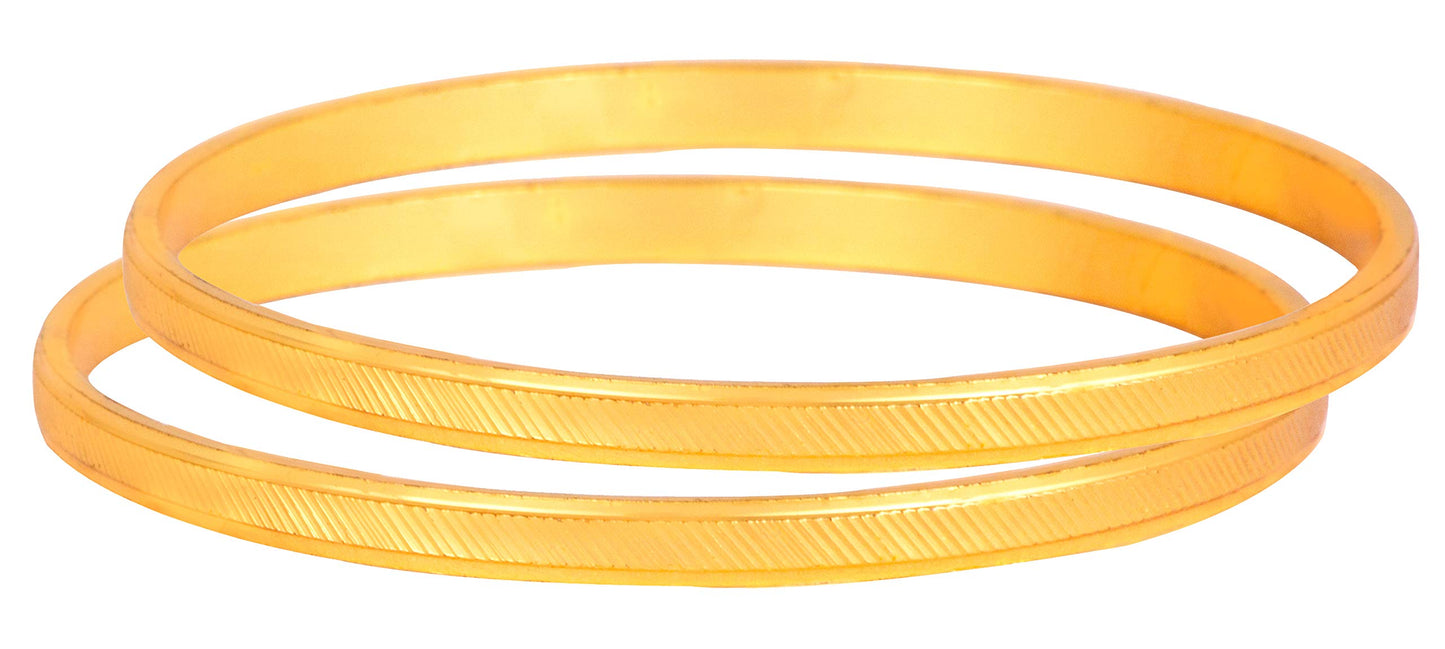 Casual One Gram Gold Plated Bangle Pair (2.2)