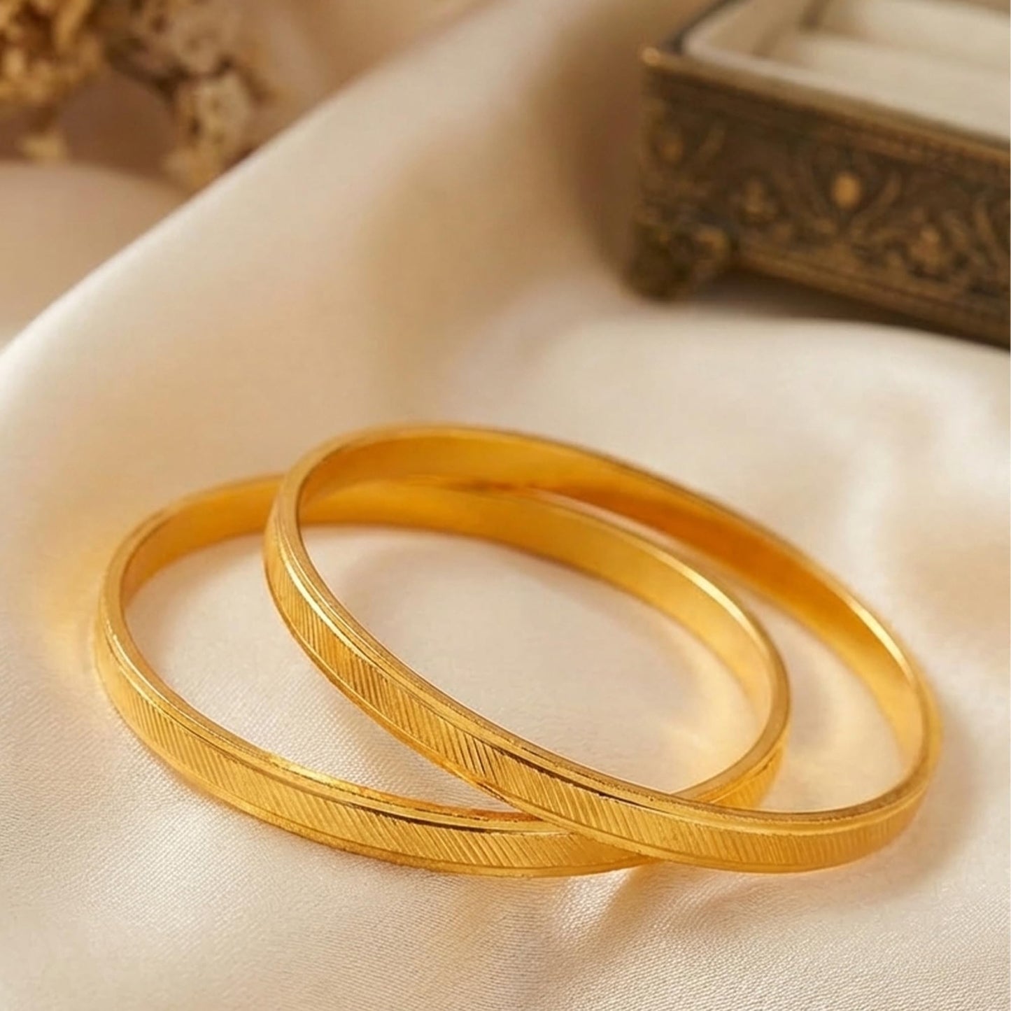 Casual One Gram Gold Plated Bangle Pair (2.2)