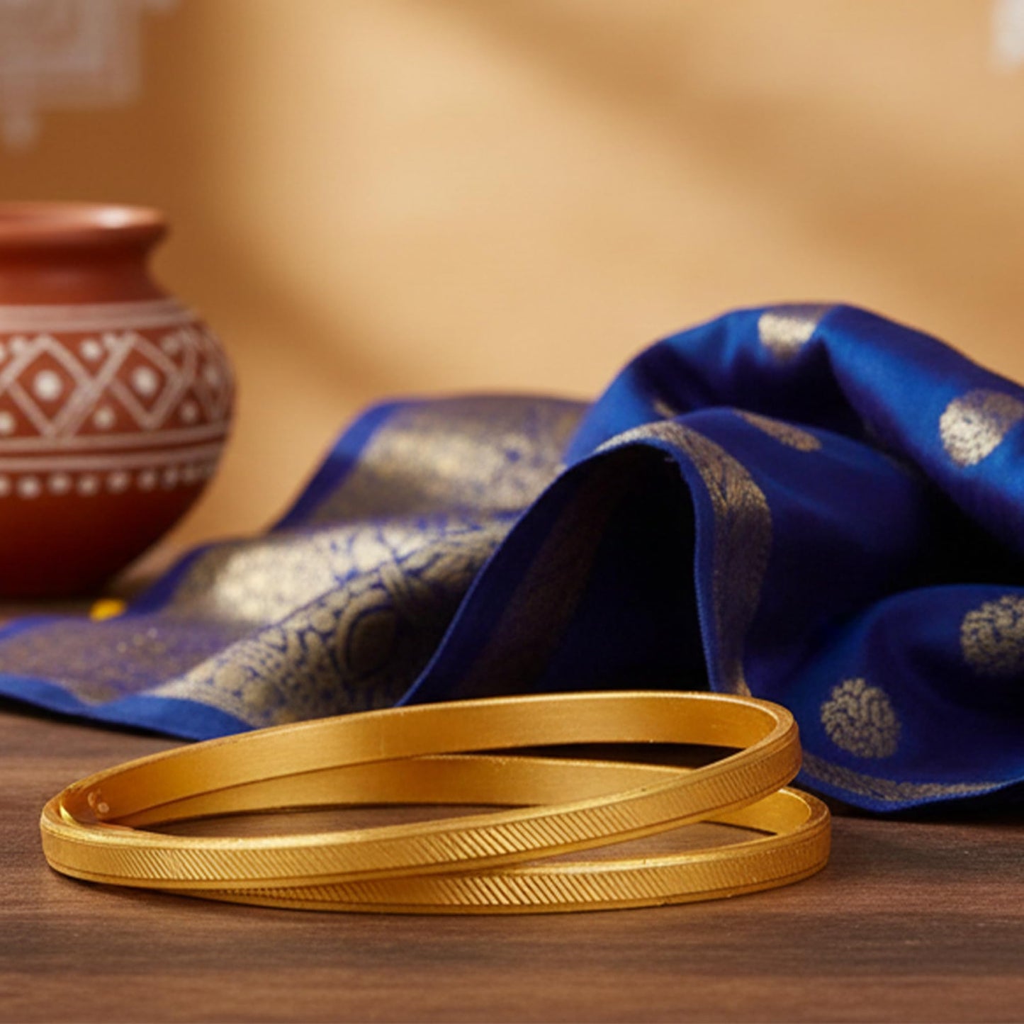 Casual One Gram Gold Plated Bangle Pair (2.2)