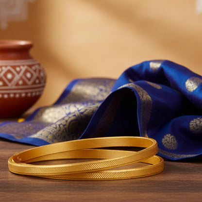 Casual One Gram Gold Plated Bangle Pair (2.2)