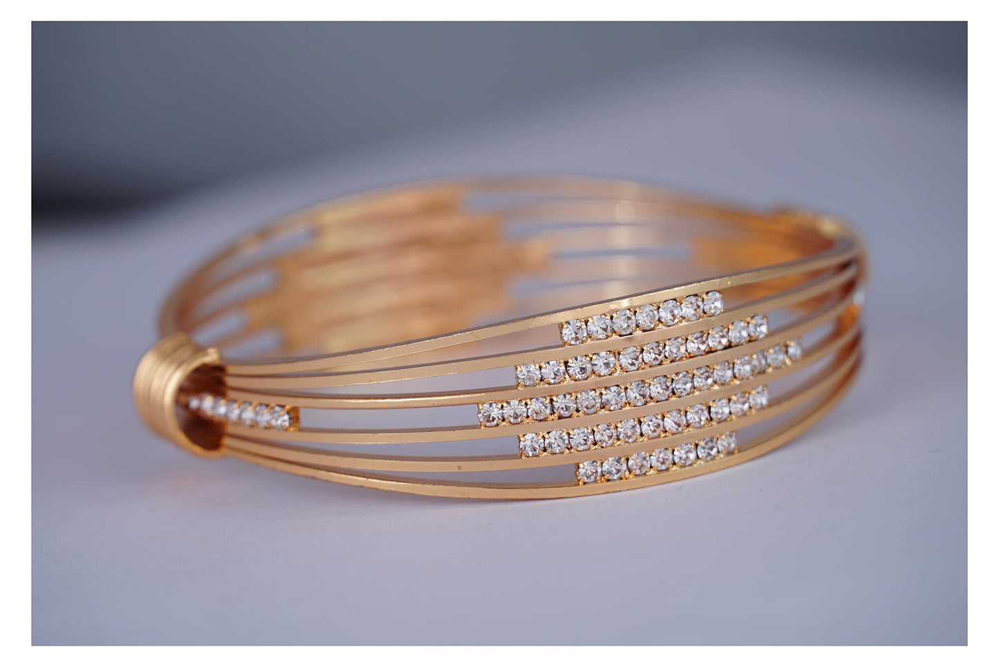 One Gram Gold Plated American Diamond Studded Kada .