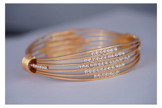 One Gram Gold Plated American Diamond Studded Kada .