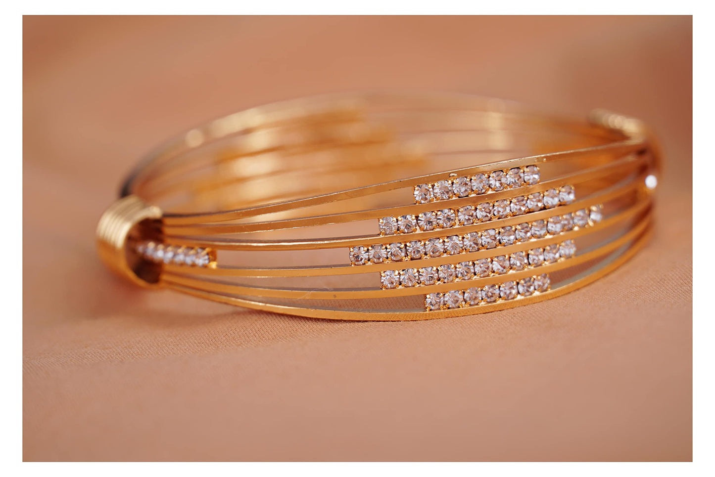 One Gram Gold Plated American Diamond Studded Kada .