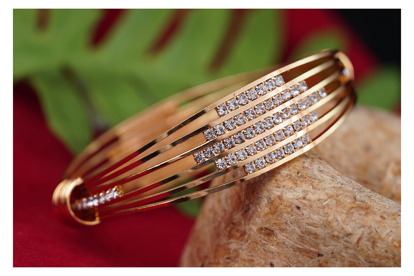 One Gram Gold Plated American Diamond Studded Kada .