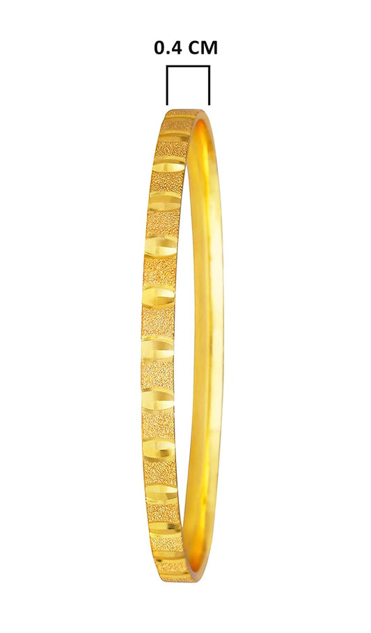 1 Gram Gold Plated Bangle (Set Of 2) (Design 1, 2.6)