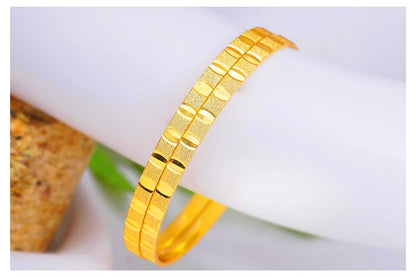 1 Gram Gold Plated Bangle (Set Of 2) (Design 1, 2.6)