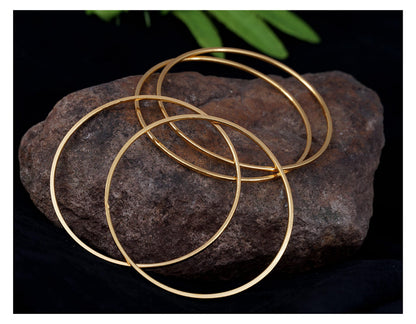 One Gram Micro Gold Plated Bangle Set Gold (Ste Of 4-26)