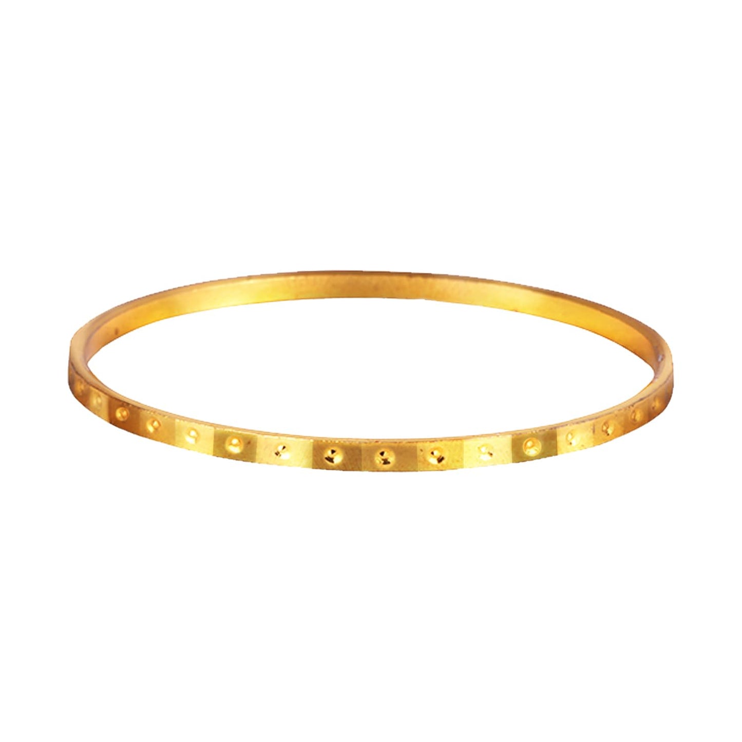 One Gram Gold Plated Cut Work Bangle Set - (Set Of 2)