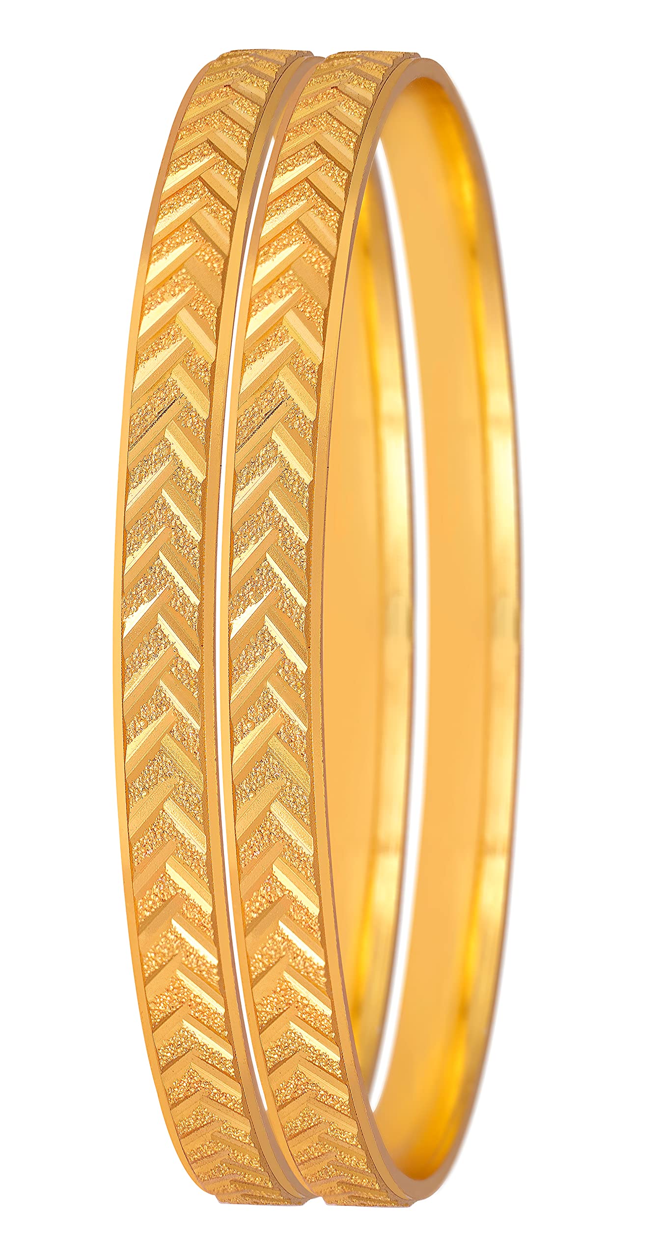 1 Gram Gold Plated Bangle (Set Of 2)