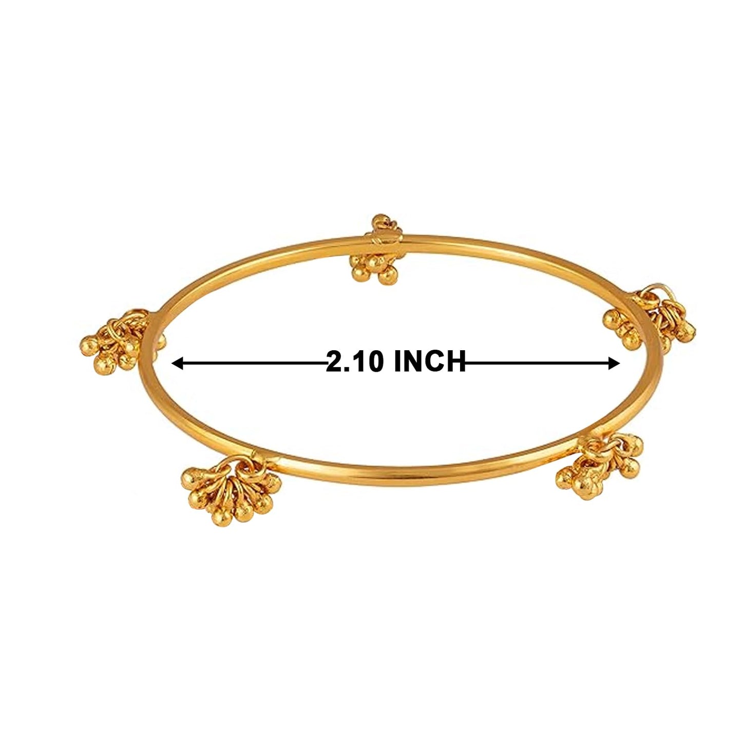 Jwellery For Less Gold Plated Small Ghungaru Set Of 2 Bangle And Women