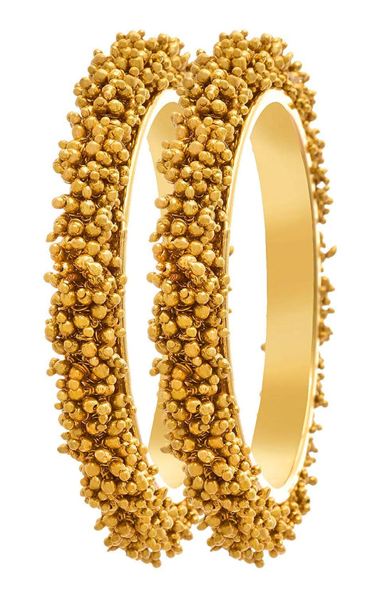 One Gram Gold Plated Gold Beads Kada Bangle .