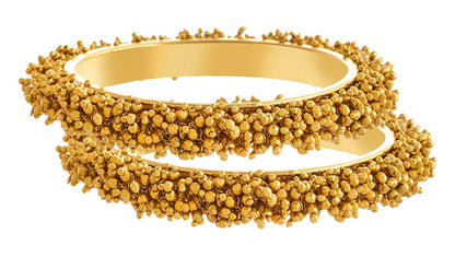 One Gram Gold Plated Gold Beads Kada Bangle .