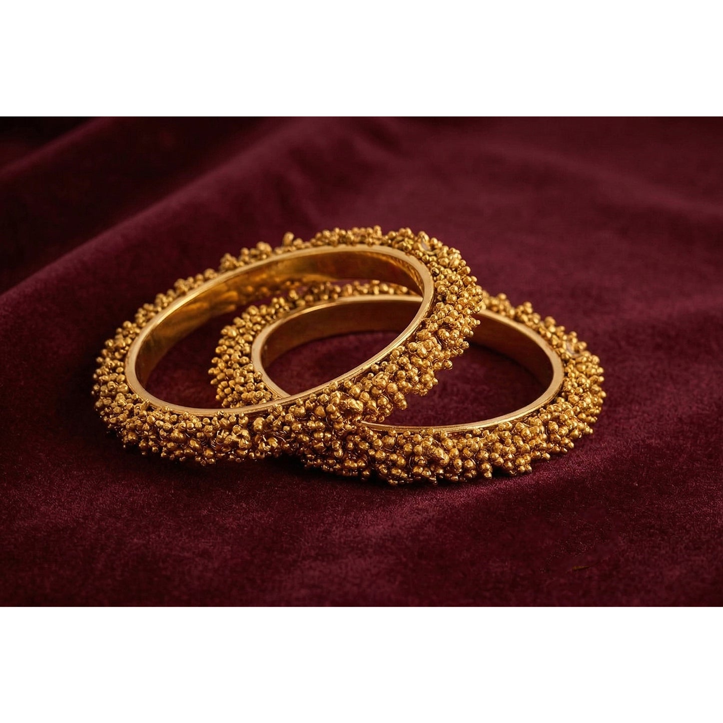 One Gram Gold Plated Gold Beads Kada Bangle .