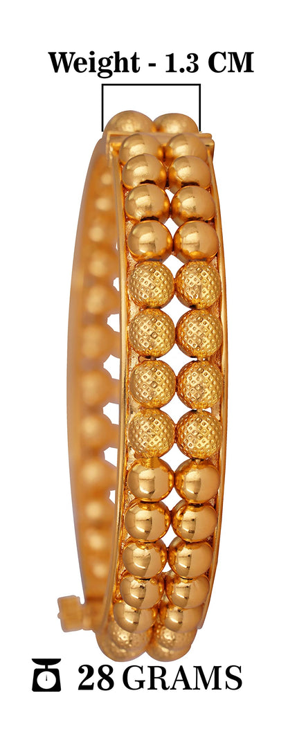 One Gram Micro Gold Plated Golden Beads Openable Kada Temple (24)