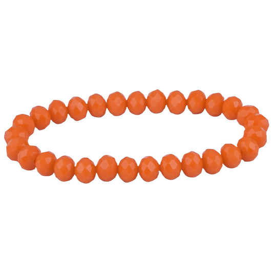 Tiranga/Tricolour/National Flag Stretchable Handmade Bracelets With Evil Eye Independence Day/Republic Day In Orange, White & Green